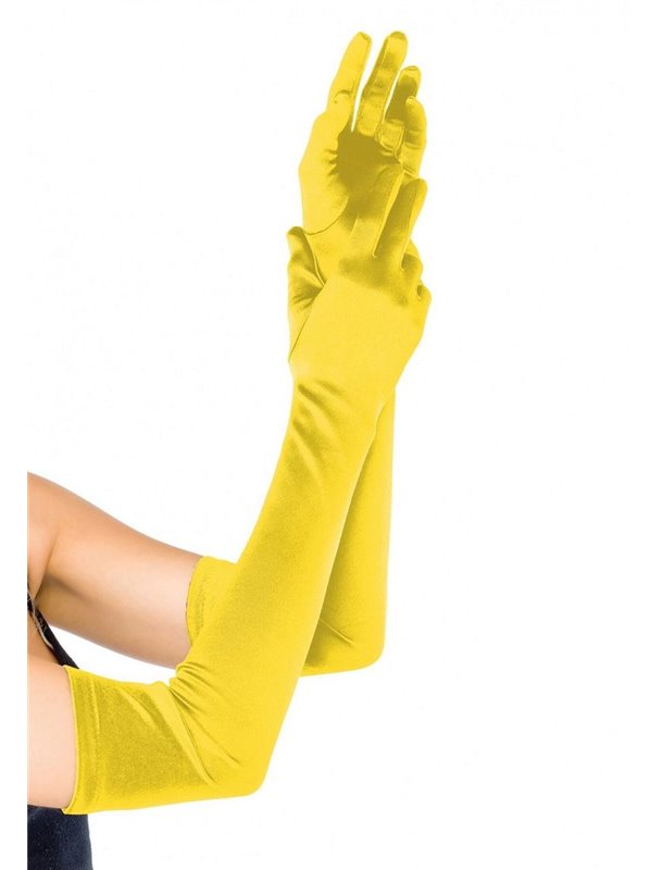 Длинные перчатки Leg Avenue Extra Long Satin Gloves yellow