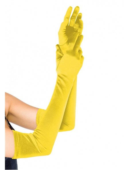 Длинные перчатки Leg Avenue Extra Long Satin Gloves yellow