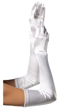 Длинные перчатки Leg Avenue Extra Long Satin Gloves white