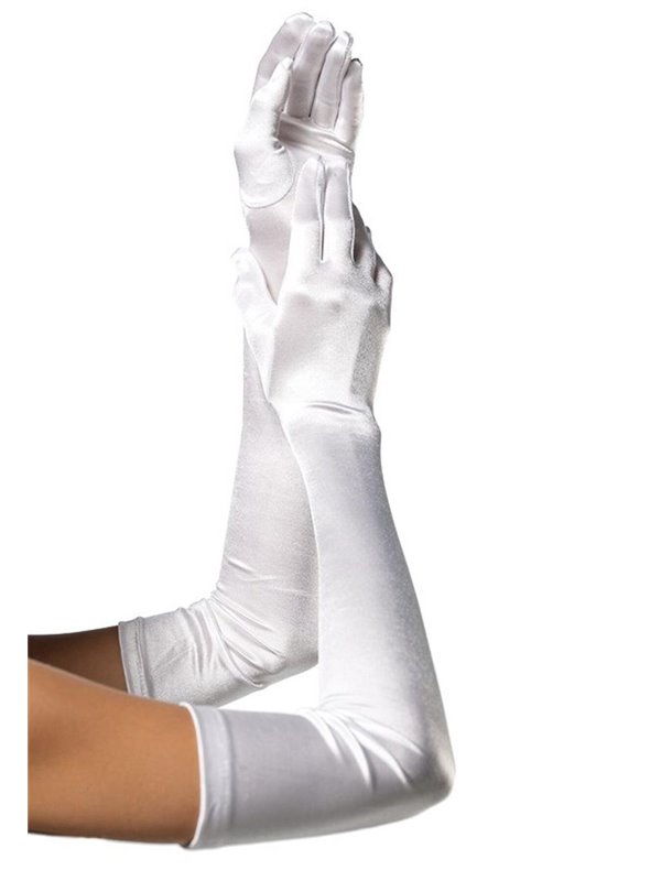Длинные перчатки Leg Avenue Extra Long Satin Gloves white