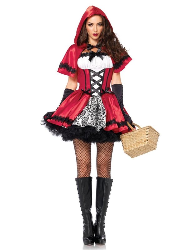 Костюм красной шапочки Leg Avenue Gothic Red Riding Hood L платье и накидка (SO9124)