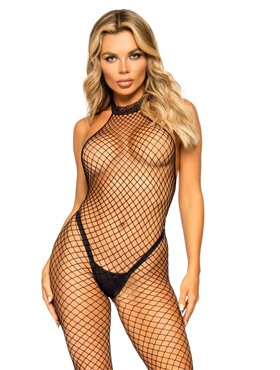 Бодистокинг Leg Avenue Racer neck bodystocking Black