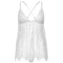Пеньюар Leg Avenue Floral lace babydoll & string White L
