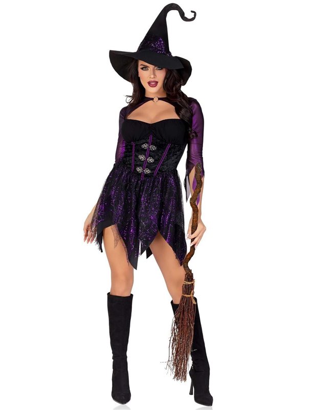 Костюм ведьмы Leg Avenue Mystical Witch S платье и шляпа (SO9184)