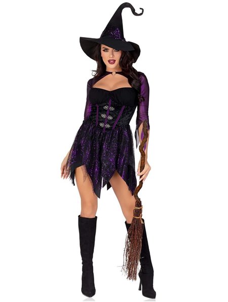 Костюм ведьмы Leg Avenue Mystical Witch S платье и шляпа (SO9184)