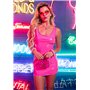 Платье Leg Avenue Pink vinyl mini dress L