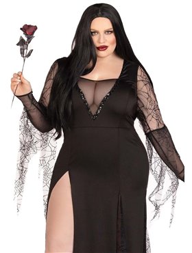 Эротический костюм Мортиши Аддамс Leg Avenue Sexy Spooky Morticia 3X-4X