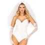 Эротический костюм невесты Leg Avenue Tiered bridal veil O/S