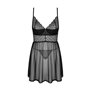 Пеньюар и трусики Obsessive Chemeris babydoll & thong XS/S