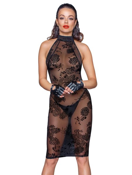Платье Noir Handmade F240 Midi tulle dress with velvet straps - XXL