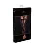 Чулки Noir Handmade F243 Tulle stockings with patterned flock embroidery - XL