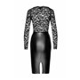 Платье Noir Handmade F295 Euphoria lace and wetlook midi dress - 3XL