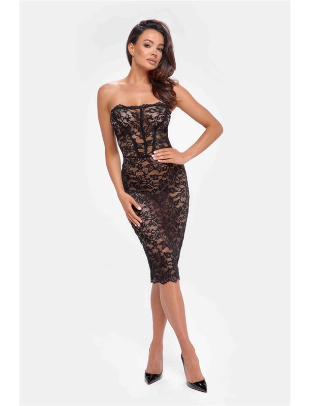 Платье Noir Handmade F301 Catalyst lace up midi dress - L