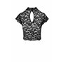 Топ Noir Handmade F303 Essence lace top with high collar - L