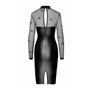 Платье Noir Handmade F310 Sublime wetlook and flocked mesh midi dress - XL