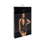 Платье Noir Handmade F313 Mythos mini flocked mesh dress with jewelry rhinestone chain - L