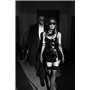 Платье Noir Handmade F320 Starlet wetlook minidress with ring belt - 3XL