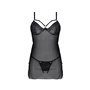 Пеньюар Passion DROSERA CHEMISE black XXL/XXXL - ECO Passion
