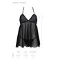 Пеньюар с трусиками Passion KERRIA CHEMISE black XXL/XXXL - ECO Passion (SX0490)