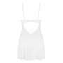 Пеньюар Obsessive Alissium chemise & thong XL/2XL белый (SX0608)