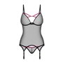 Корсет Obsessive Novenes corset & thong XS/S (SX0613)