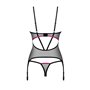 Корсет Obsessive Novenes corset & thong XS/S (SX0613)