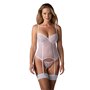 Корсет Obsessive Alissium corset & thong M/L (мятая упаковка!!!)