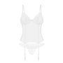 Корсет Obsessive Alissium corset & thong M/L (мятая упаковка!!!)