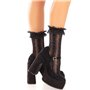 Носочки ажурные с рюшами Leg Avenue Mini Bow Lace Anklet Black