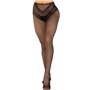 Чулки Leg Avenue Crotchless Net Tights with Heart Backseam Black One Size