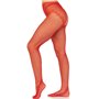 Чулки Leg Avenue Crotchless Net Tights with Heart Backseam Red One Size