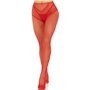 Чулки Leg Avenue Crotchless Net Tights with Heart Backseam Red One Size