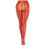 Чулки Leg Avenue Crotchless Net Tights with Heart Backseam Red One Size