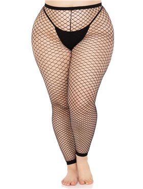 Чулки Leg Avenue Industrial Net footless tights Black 1X/2X