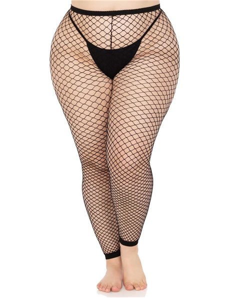 Чулки Leg Avenue Industrial Net footless tights Black 1X/2X
