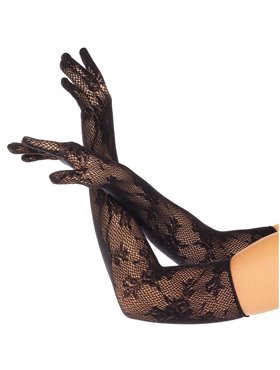 Митенки Leg Avenue Lace Opera Length Gloves Black (SX1055)