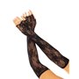 Митенки Leg Avenue Lace Opera Length Fingerless Gloves Black (SX1057)