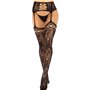 Чулки Leg Avenue French Rose Backseam Garter Belt Stockings Black One Size