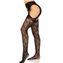 Чулки Leg Avenue Eyelet lace suspender hose Black One Size
