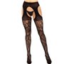 Чулки Leg Avenue Eyelet lace suspender hose Black One Size