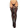 Чулки Leg Avenue Thigh highs with garter top Black One Size
