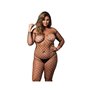 Бодистокинг Leg Avenue Off the shoulder bodystocking Black Queen Size (SX1085)