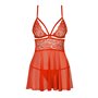 (SALE) Бэби-долл Obsessive 838-BAB-3 babydoll & thong red S/M