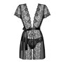 (SALE) Пеньюар Obsessive Alluria peignoir & thong S/M