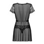(SALE) Пеньюар Obsessive Alluria peignoir & thong S/M