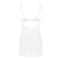 (SALE) Сорочка Obsessive Amor Blanco underwire chemise & thong white S/M