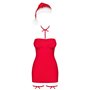 Новогодний комплект пеньюар Obsessive Kissmas chemise red S/M (SX1156)