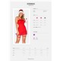 Новогодний комплект пеньюар Obsessive Kissmas chemise red S/M (SX1156)