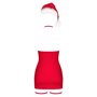 Новогодний комплект пеньюар Obsessive Kissmas chemise red 2XL/3XL (SX1158)