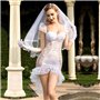 Еротичний костюм нареченої "Благочестива Марта" S/M White
